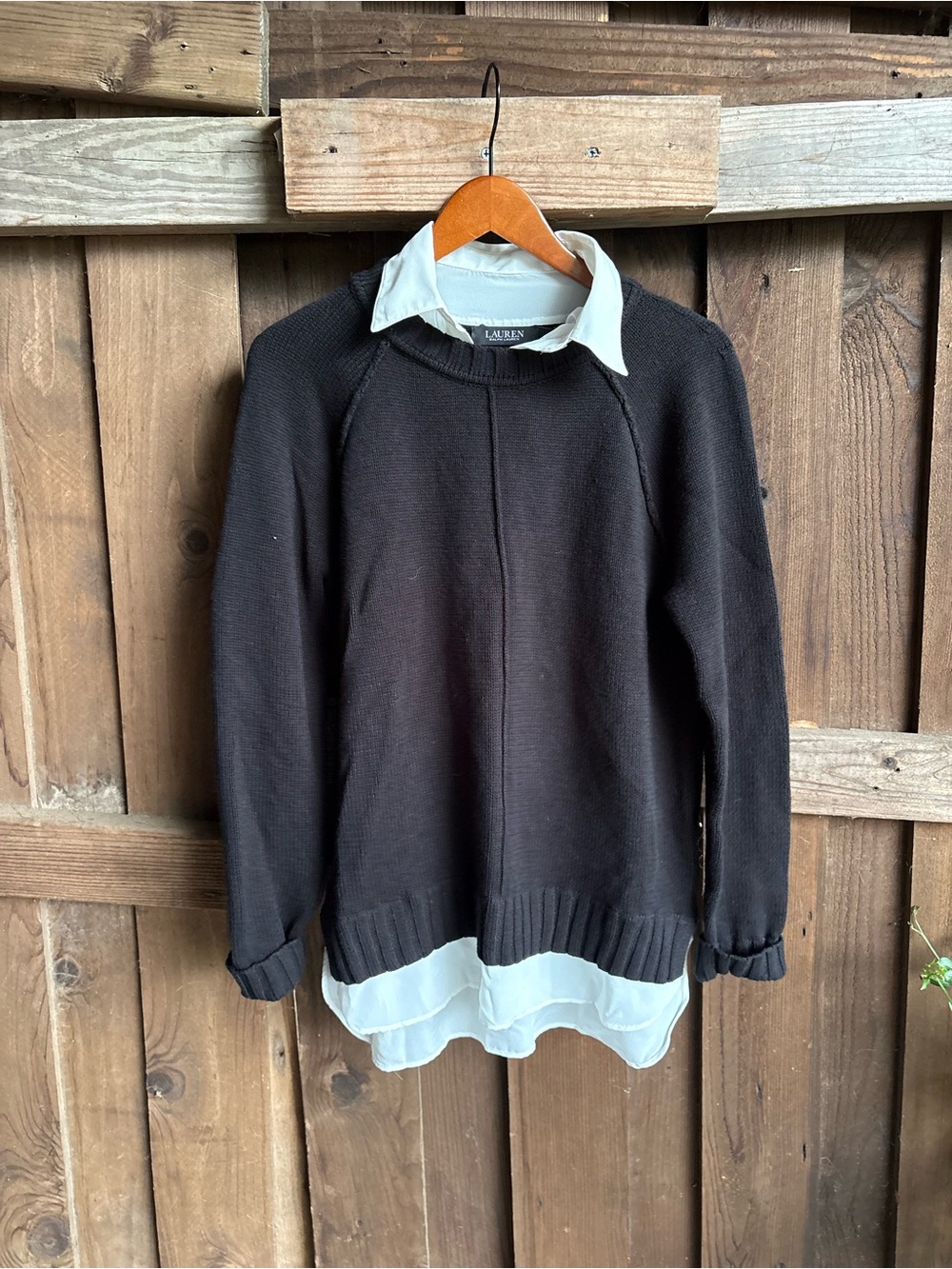Lauren Ralph Lauren Black Minimalist Capsule Layered Sweater